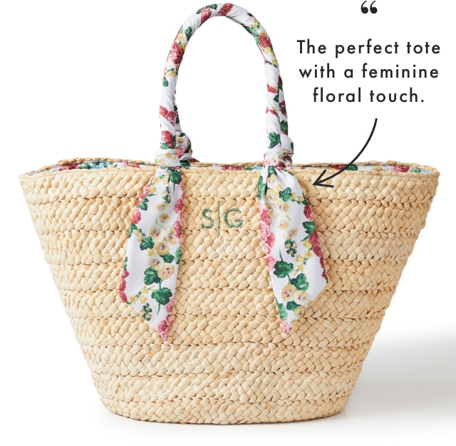 The perfect tote with a feminine floral touch.