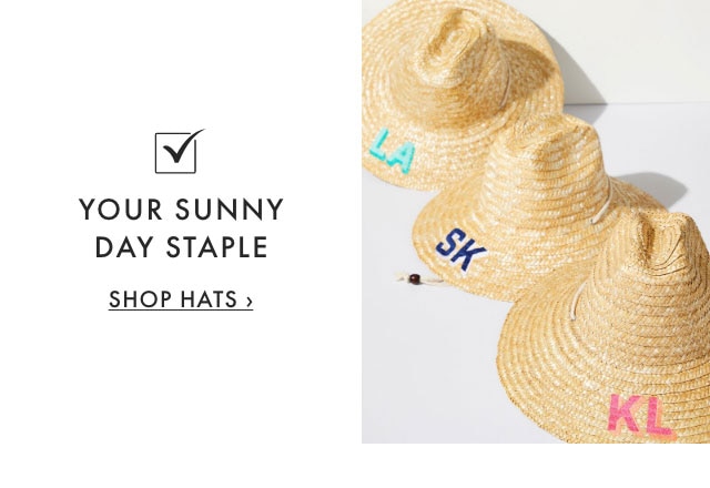 YOUR SUNNY DAY STAPLE - SHOP HATS &rsaquo;