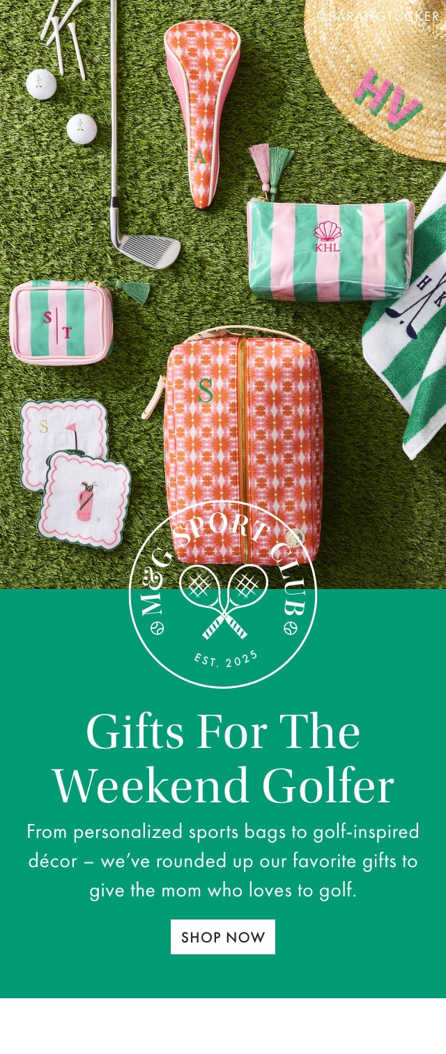 Gifts For The Weekend Golfer - From personalized sports bags to golf-inspired decor - we&rsquo;ve rounded up our favorite gifts to give the mom who loves to golf. - SHOP NOW