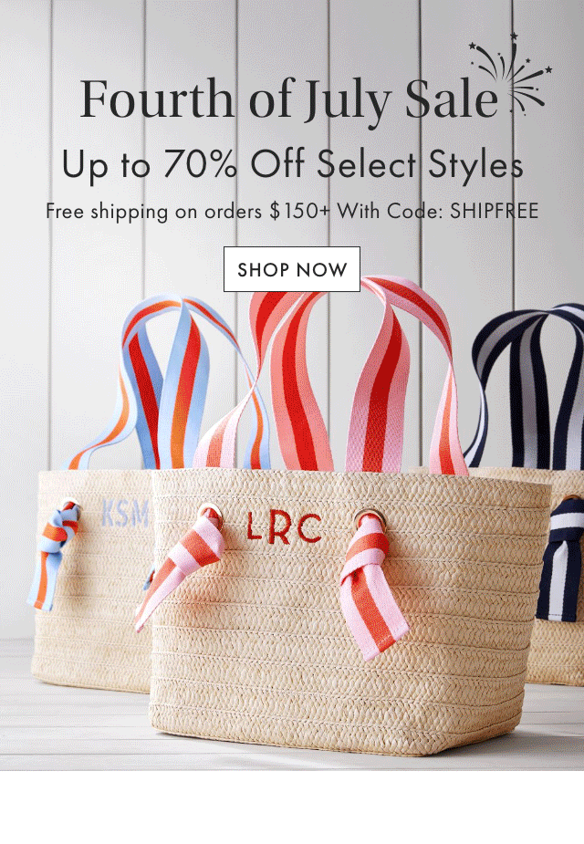 Fourth of July Sale - Up to 70% Off Select Styles - Free shipping on orders &dollar;150+ With Code: SHIPFREE - SHOP NOW