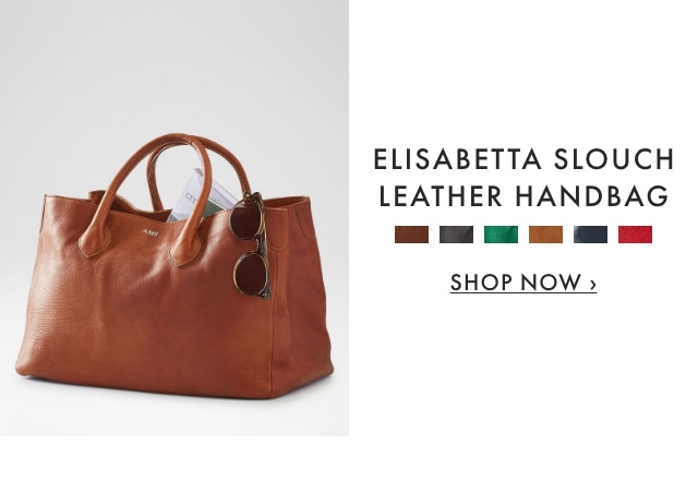 ELISABETTA SLOUCH LEATHER HANDBAG - SHOP NOW &rsaquo;
