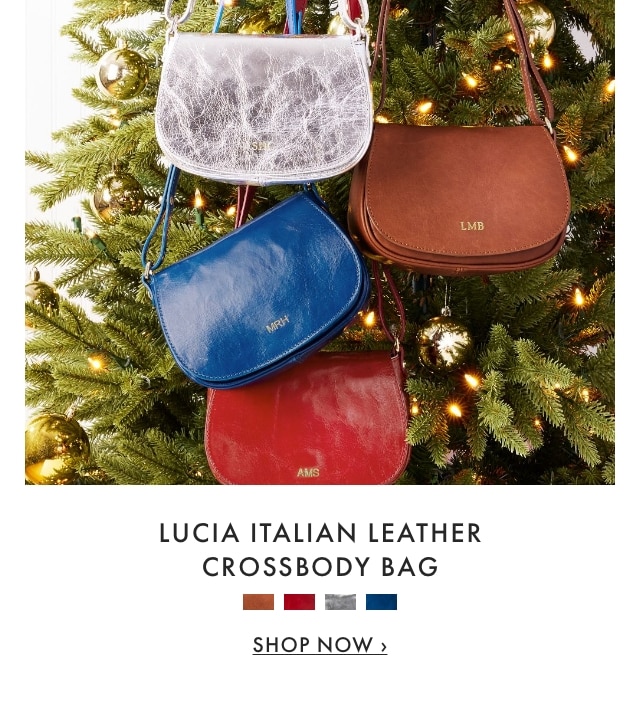 LUCIA ITALIAN LEATHER CROSSBODY BAG - SHOP NOW &rsaquo;
