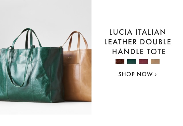 LUCIA ITALIAN LEATHER DOUBLE HANDLE TOTE - SHOP NOW &rsaquo;