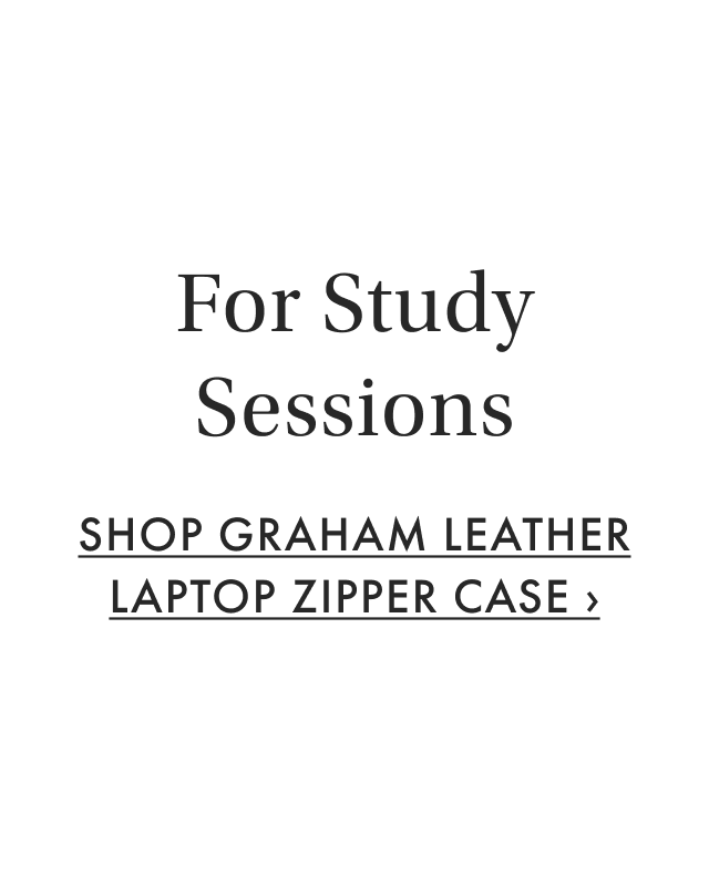 For Study Sessions - Shop Graham Leather Laptop Zipper Case